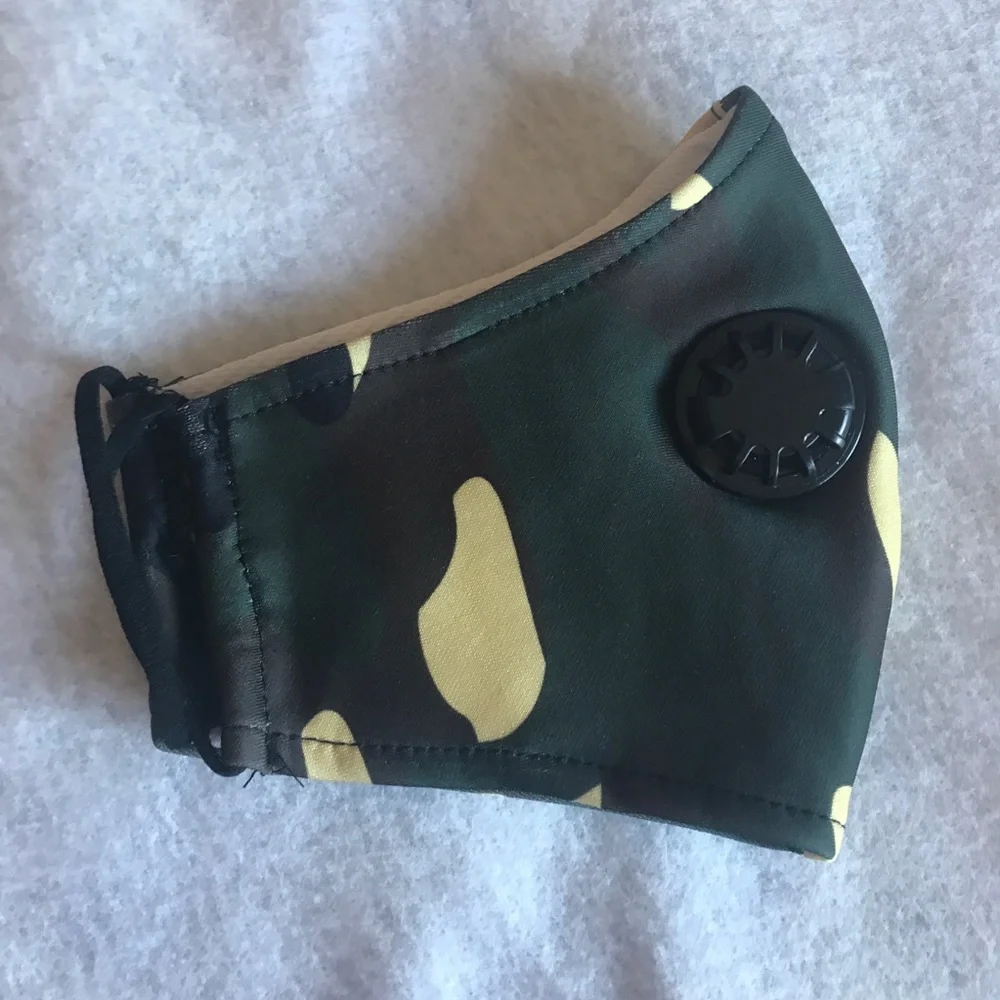 3 Camouflage Face Masks With Filter Slot